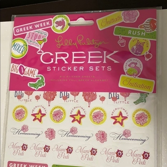 Lilly Pulitzer Greek Sticker Sets - Picture 2 of 5